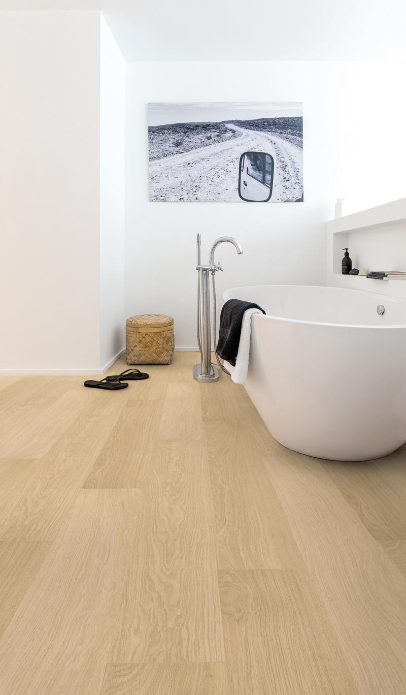 White Varnished Oak QuickStep Impressive Ultra Laminate Flooring